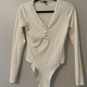 White long sleeve body suit